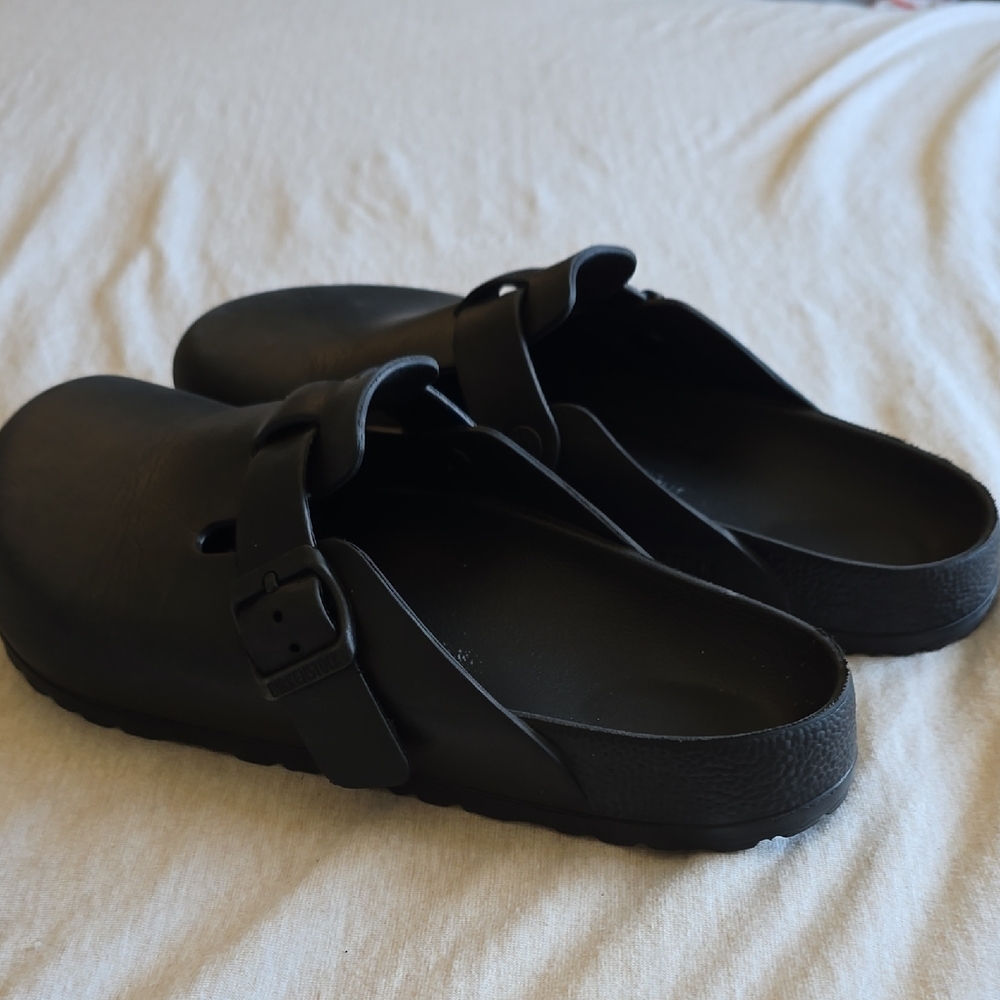 Men's Black Birkenstock Slip-On Boston Clogs (Price Firm)
